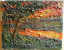 PREBEN RASMUSSEN, DENMARK FRANCE LISTED CHUNKY IMPASTO MODERN SEMI ABSTRACTION