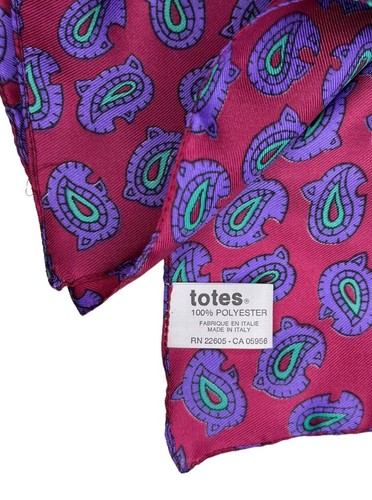 Vintage 1988 Totes Rain Scarf Colorful Plaid & Paisley Polyester Water Repellent - Picture 2 of 5