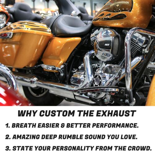 SHARKROAD 2-1 Slip On Exhaust for Harley Touring Exhaust 95-16, W/ 4.5" Pipe - Bild 2 von 9