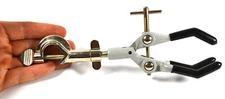 Eisco Clamp Retort with Boss Head, 3 PVC Coated Prongs Opens to 90mm in Diameter