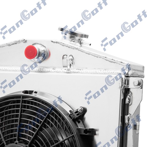 3Row Radiator w/Shroud Fan FOR 1943-1948 Chevrolet Car Sedan Coupe L6 3.5L/3.8L - Picture 5 of 7