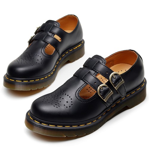 Zapatos planos de mujer con hebilla y correa Mary Janes Zapatos Oxford de cuero con punta redonda para dama - Imagen 9 de 27