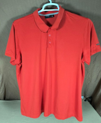 Porsche Design Sport, Men's, 3 button Polo Shirt, XL, Adidas, Burnt Orange Color