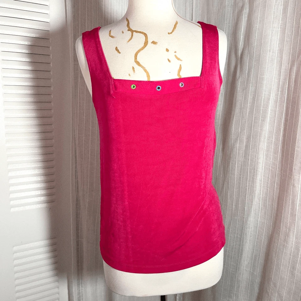 Marca Slinky | Para mujer | Cárdigan | S | Cárdigan vintage de 2 piezas rosa intenso punteado Foto 2 de 4