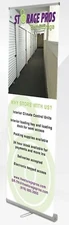 Retractable Banner Stand Adjustable Silver Single Sided 24" with traveling bag
