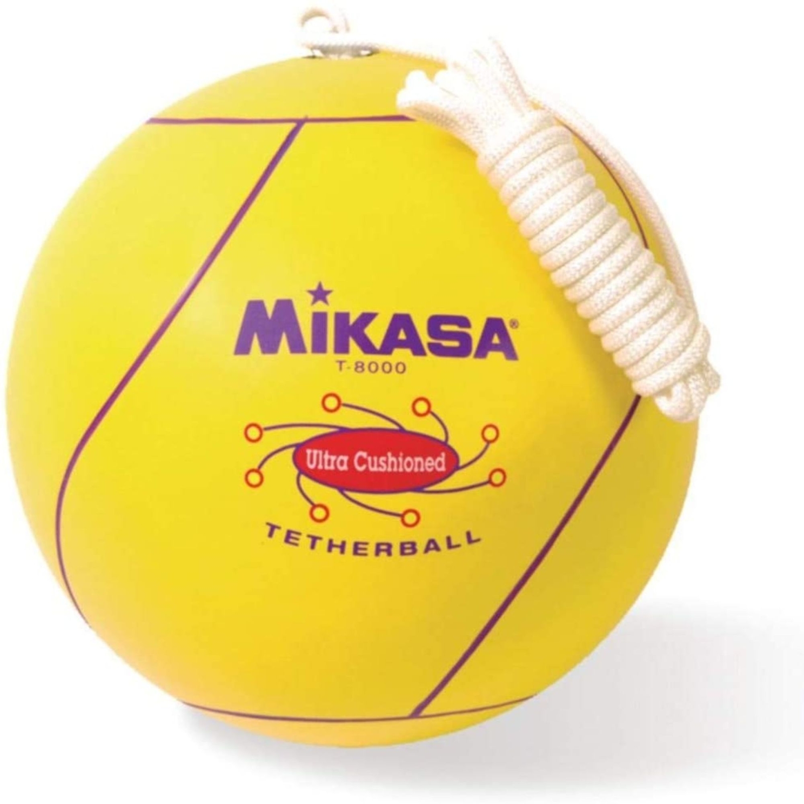 Mikasa T8000 Ultra Cushioned Tetherball -Yellow Playground Ball ...
