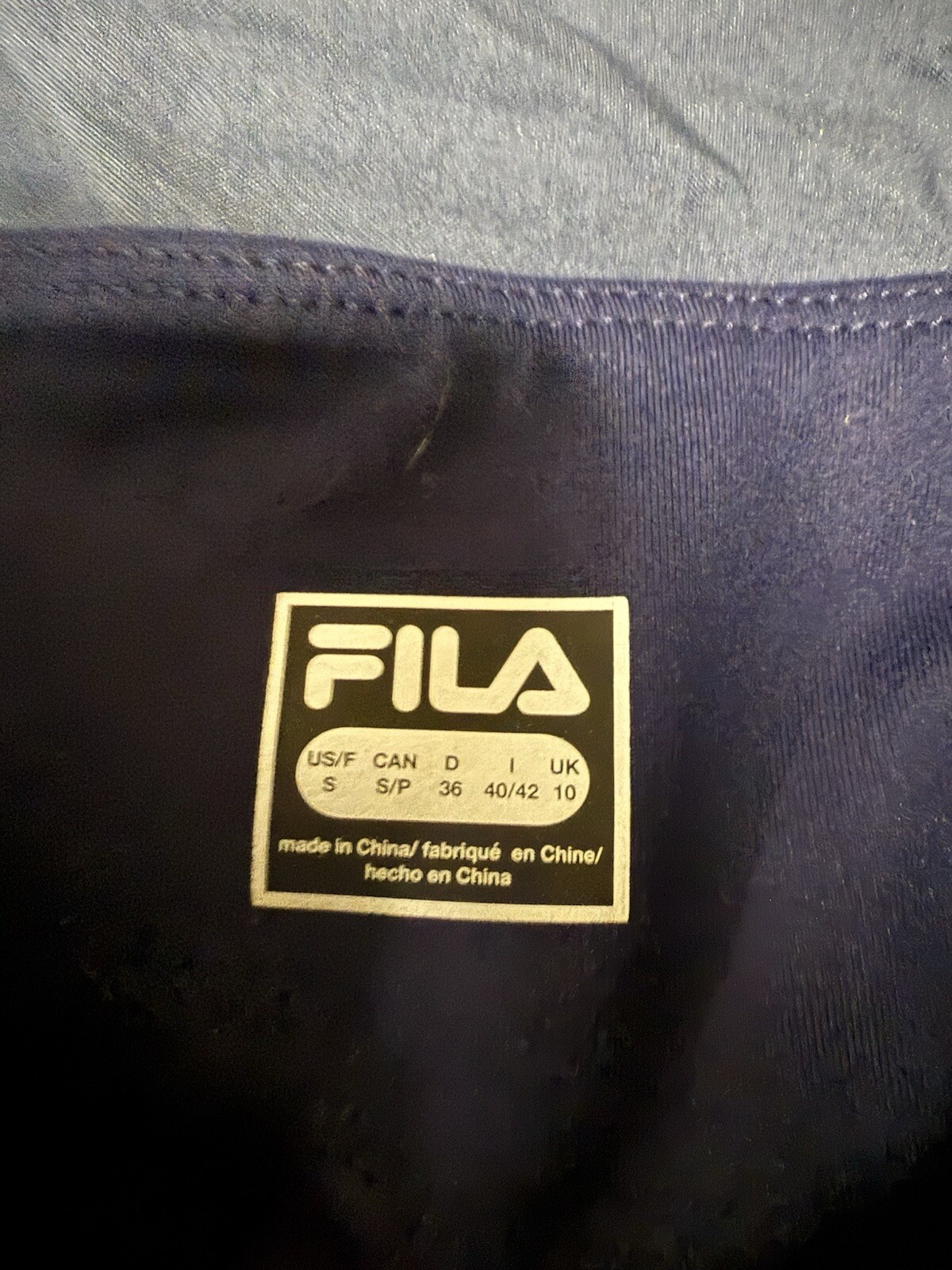 Pantaloncini leggings fascia logo Fila colore navy taglia S