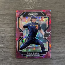 2022 Panini Prizm Draft Picks-Liam Simon PDP166-Burgundy Cracked Ice #10/23