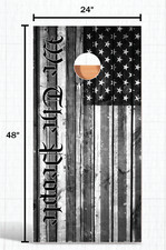 We The People Flag Cornhole Board Wrap LAMINATED Wrap Decal Vinyl Sticker