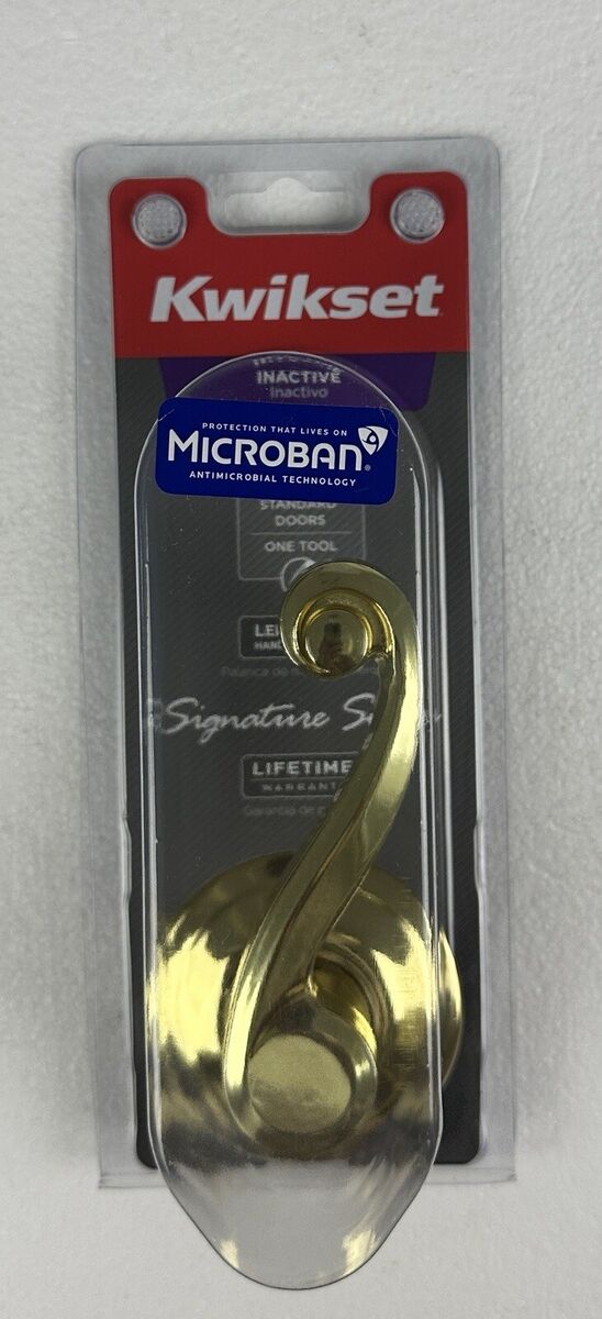 Kwikset Lido Polished Brass Dummy Lever Right Handed Kwikset Lido Polished Brass Dummy Lever Right Handed