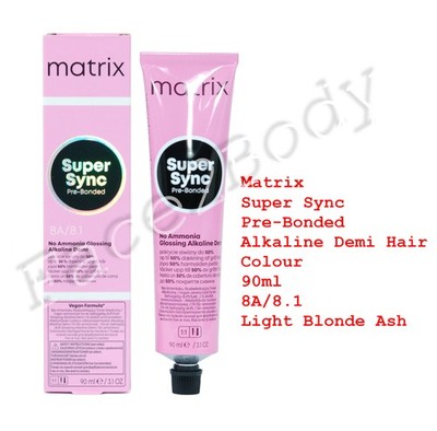 Matrix Super Sync Pre-Bonded Demi Haarfarbe 8A/8.1 Hellblond Ash 90ml