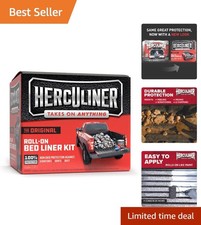 Herculiner Black Bed Liner Kit - 1 Gallon Easy Application For Multiple Surfaces Herculiner Black Bed Liner Kit - 1 Gallon Easy Application For Multiple Surfaces
