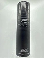 360 Black by Perry Ellis 3.4 oz EDT Cologne Spray for Men New In Can