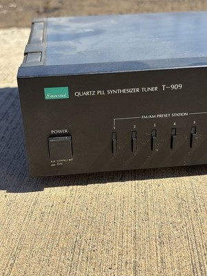 SANSUI ステレオチューナー　T-E910 電源入りました Vintage Sansui Quartz PLL Synthesizer Tuner T-909 Am FM Home Audio