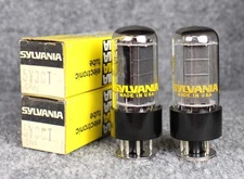 (2) NOS/NIB Sylvania 5Y3 GT Black Plate Rectifier Tubes ~ MATCHED PAIR!
