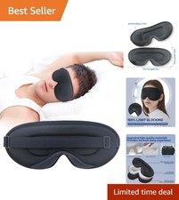 Travel Essential 3D Light Blocking Sleep Mask - Silky Touch with Adjustable Fit