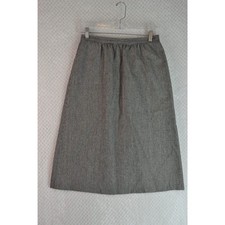 Evan Picone A-Line Midi Wool Skirt Houndstooth Plaid Women's 12 Vtg