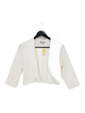 Hobbs Damen Strickjacke L Creme Lyocell Modal