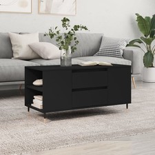 vidaXL Couchtisch, Schwarz, 102 x 44,5 x 50 cm, Holzwerkstoff