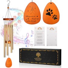 Pet Memorial Wind Chimes 25.5"   Dog Memorial Gifts Golden Wind Chime Design 2