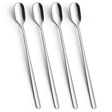 Long Handle Ice Tea Spoons, Spoon 9.1-Inch Stainless Steel Stirring Spoon 4 Pcs