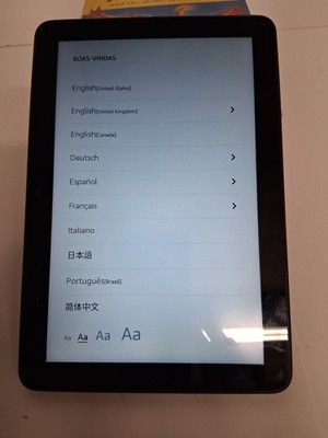 Amazon Fire HD 8 tablet, 10th generation, model K72LL4.  With Purple Case 32GB