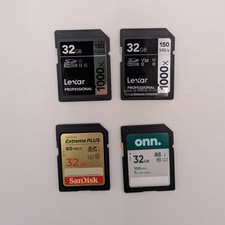 4x 32GB SDHC Memory Card Lot Lexar Professional UHS-II 1000x SanDisk Extreme