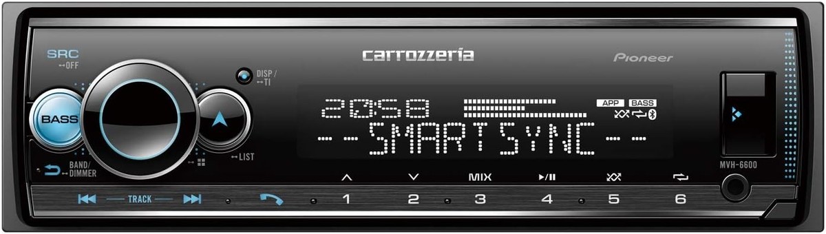 carrozzeria/カロッツェリア MVH-6600 Pioneer Carrozzeria MVH-6600 1DIN Car Stereo USB Bluetooth Audio
