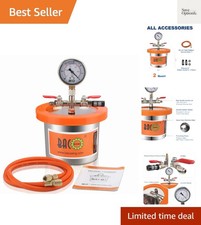 Universal Vacuum Chamber Series: 2 Quart Stainless Steel Vacuum Chamber Kit, ...