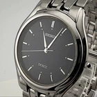 SEIKO 8J41-6030 Watch Black Dial Mens Battery Replaced Working Vintage