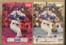 2025 Topps Stadium Club Michael Busch Pink Foil & Base Cubs Lot