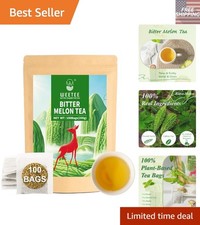 Natural Bitter Melon Tea Bags - 100 Count for Healthy Digestion  Detox