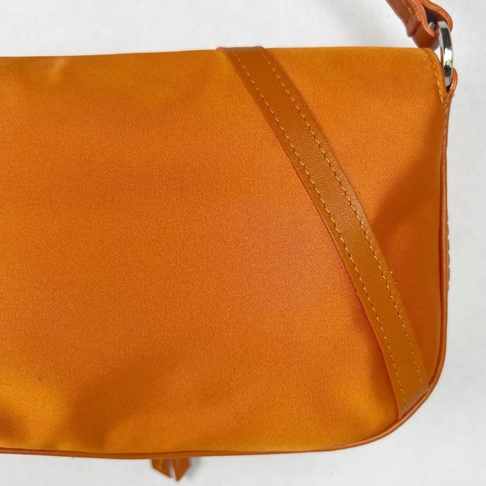 LONGCHAMP Burnt Orange Satin Rectangular Mini Bag… - image 8