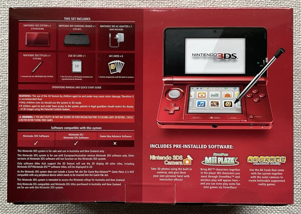 Brand New - Nintendo 3DS - Flame Red - Sealed - AUS PAL  - image 2 of 4