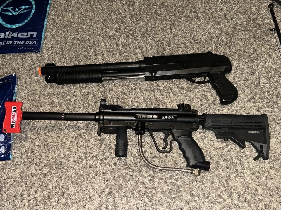 Enorme paquete de 2 pistolas de paintball Tippman A-5 bomba .50 Cal ShotGun Gear Foto 2 de 4