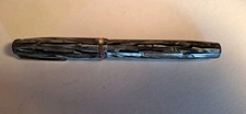 Vintage Wearever Fountain Pen Deluxe 100 North Bergen, N.J. -Black & Grey Marble