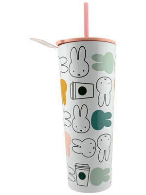 2026 Starbucks x Miffy: Pink Cold Cup Tumbler with Straw - Limited Edition