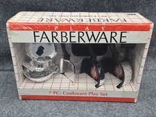 Farberware 7 PC Cookware Child Play Set- Pots, Baking Pan Vintage 1997