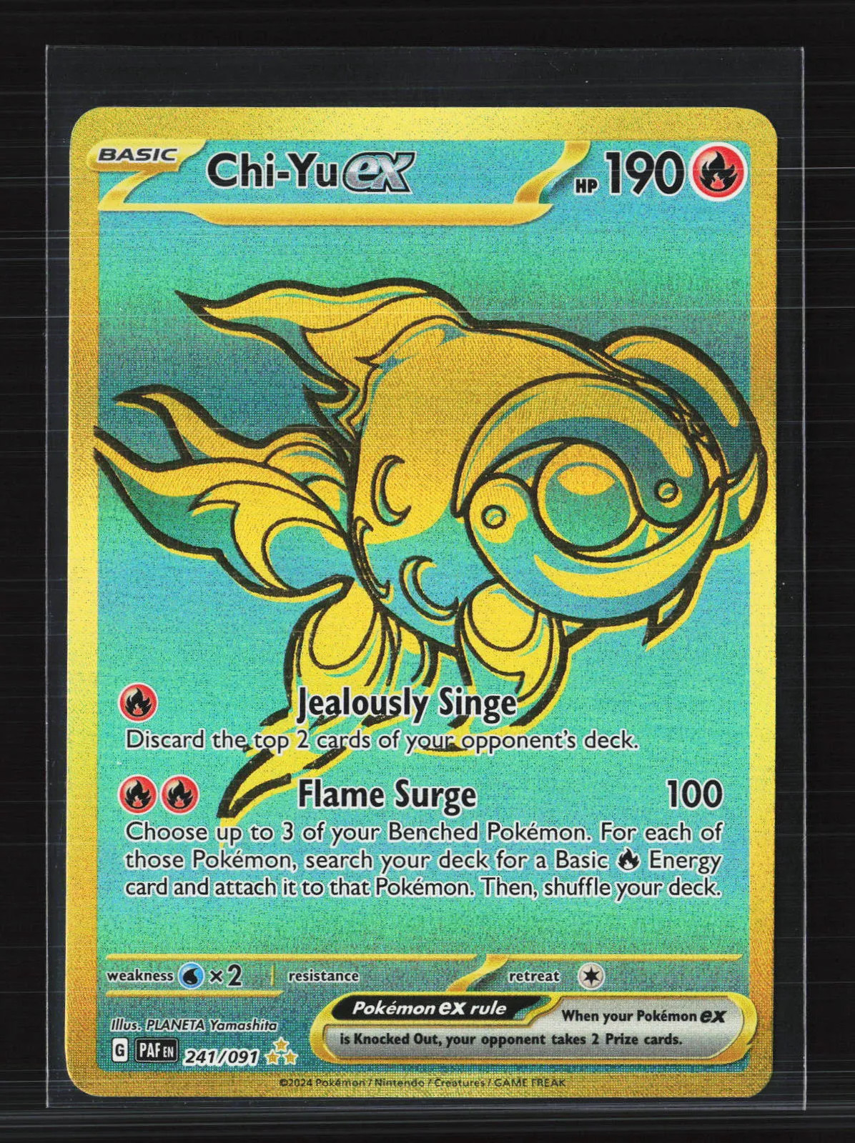 Pokemon 2024 Paldean Fates Chi-Yu EX UR #241/91