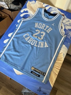 Nike Jordan North Carolina Tar Heels Michael Jordan 23 Basketball Jersey Size L