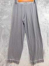 Eberjey Pajama Pants Womens S Gray Modal Spandex Jersey Ruffle Lightweight