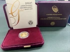 2021 W American Gold Eagle Proof 1/10th ozt $5 in OGP, Box & COA