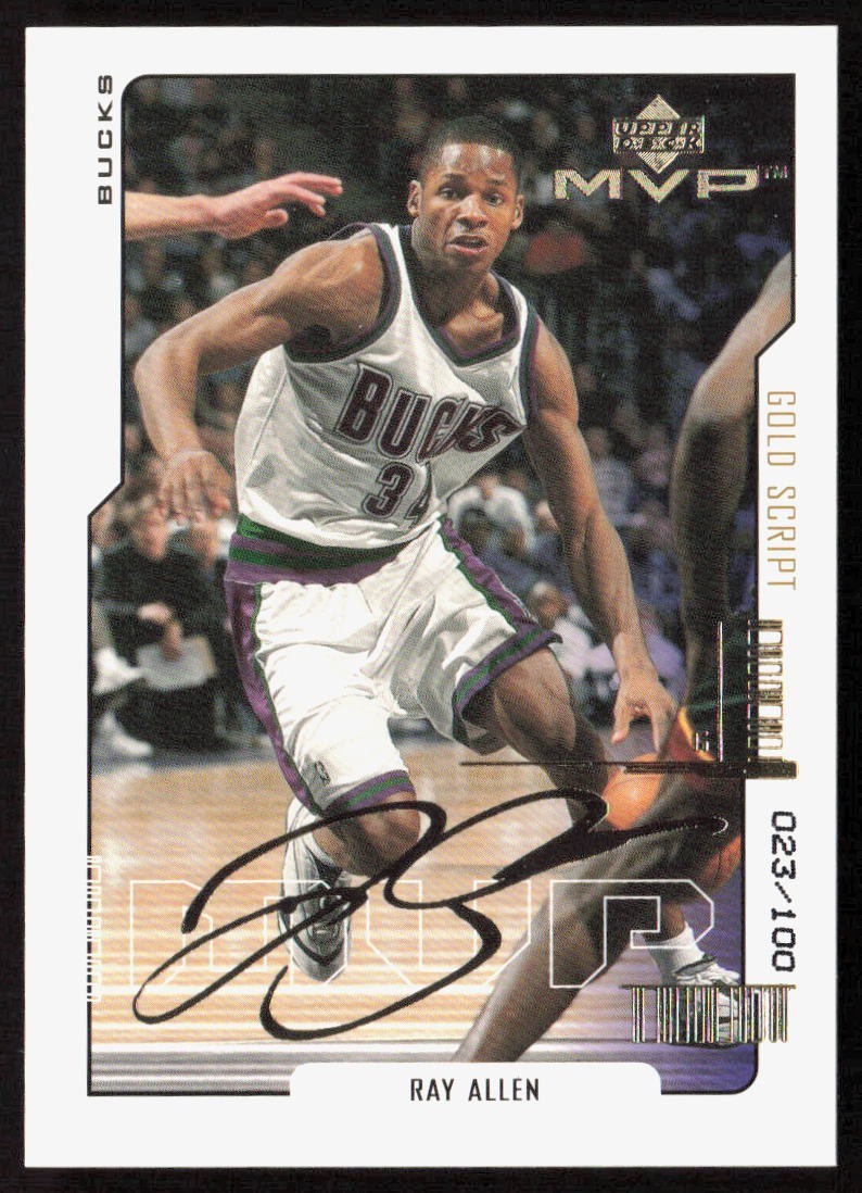 2000-01 Upper Deck MVP Gold Script #90 Ray Allen /100