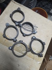 5x 2" Hinged Split Ring Pipe Hanger s Galvanized Iron Clamp . Free Shipping