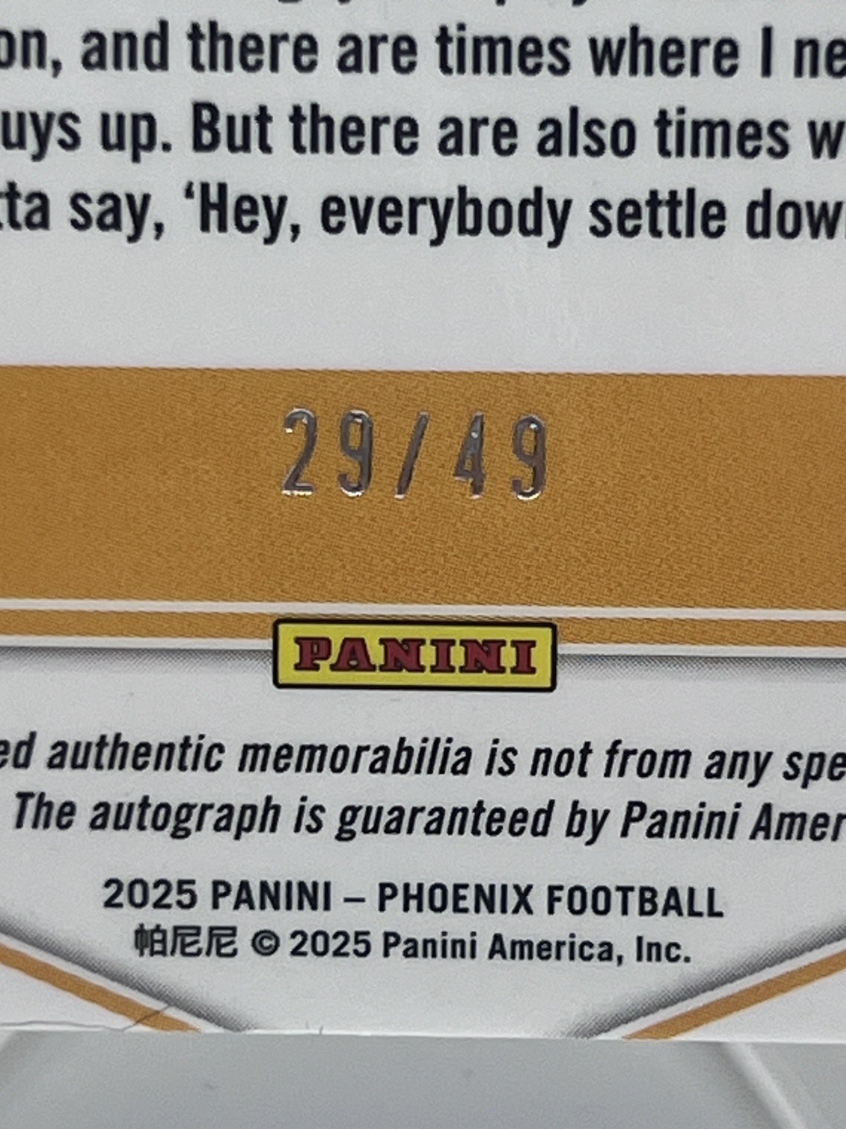 2025 PANINI PHOENIX - WILL HOWARD - RC DUAL PATCH AUTO BLUE AUTOGRAPH RPA /49 view 3
