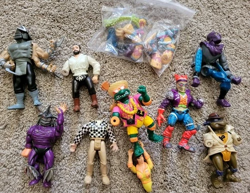 Lot TMNT Teenage Mutant Ninja Turtles Figures Parts Vintage