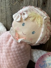 NWT Eden Soft 'n Sweet Baby Girl Doll Pink Plush Terry Cloth 10" Lovey