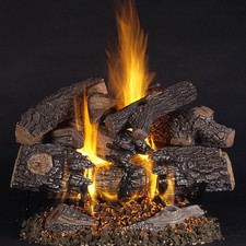 Rasmussen TimberFire Logs, 42in. (LD) Burner, Spk to Pilot, 320K BTU, LP, 42in.