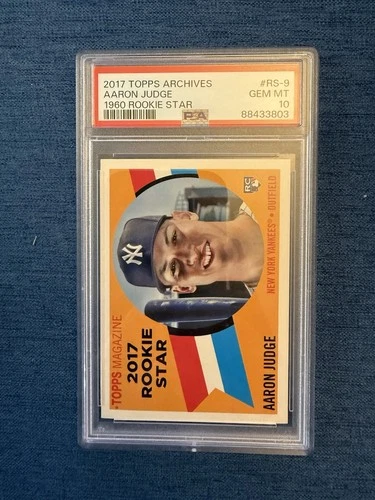 2017 Topps Archives 1960 Rookie Star #RS9 Aaron Judge Yankees RC PSA 10 GEM MVP