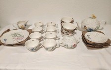 29 Pc Lenox Butterfly Plates Tea Cups Set Monarch Swallowtail Dragonfly - Damage
